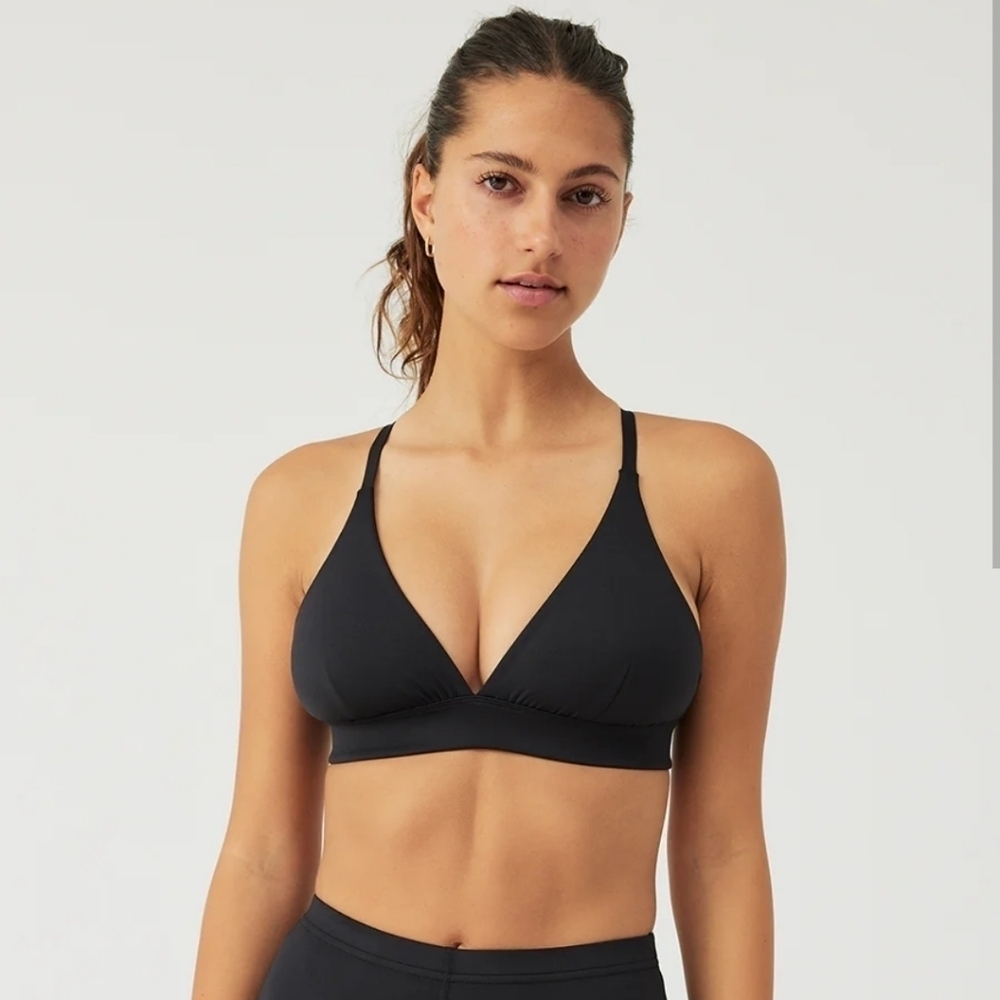 New Outdoor Voices Sculpt Hi Apex Black Sports Bra NWT Small